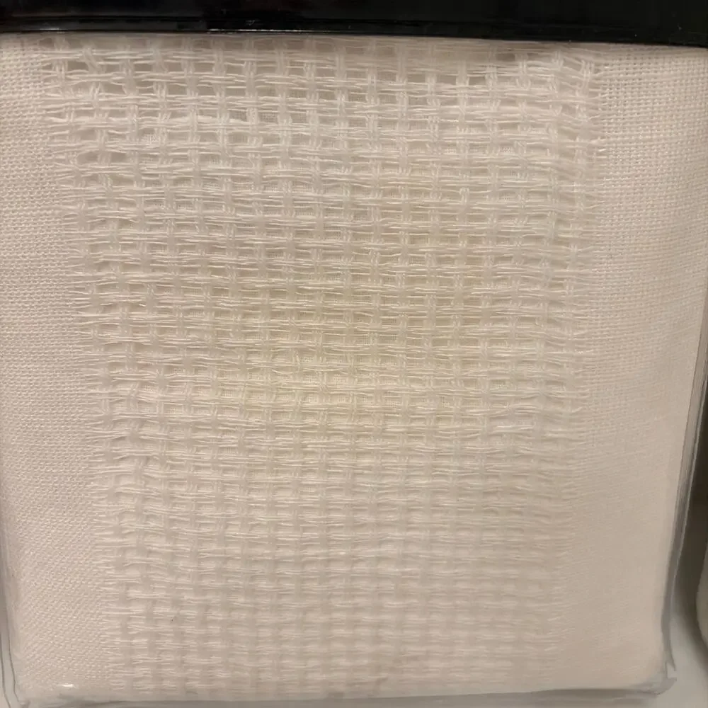 Ralph Lauren White Texture Stripe Euro Shams Pair